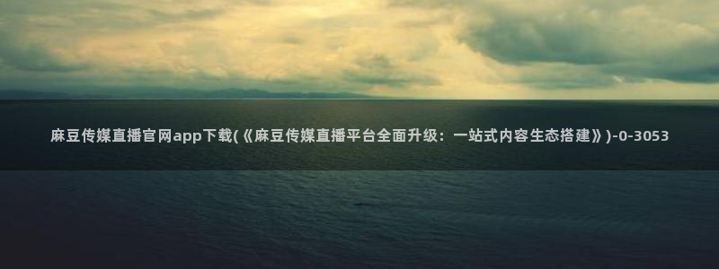 麻豆视频页面结构
